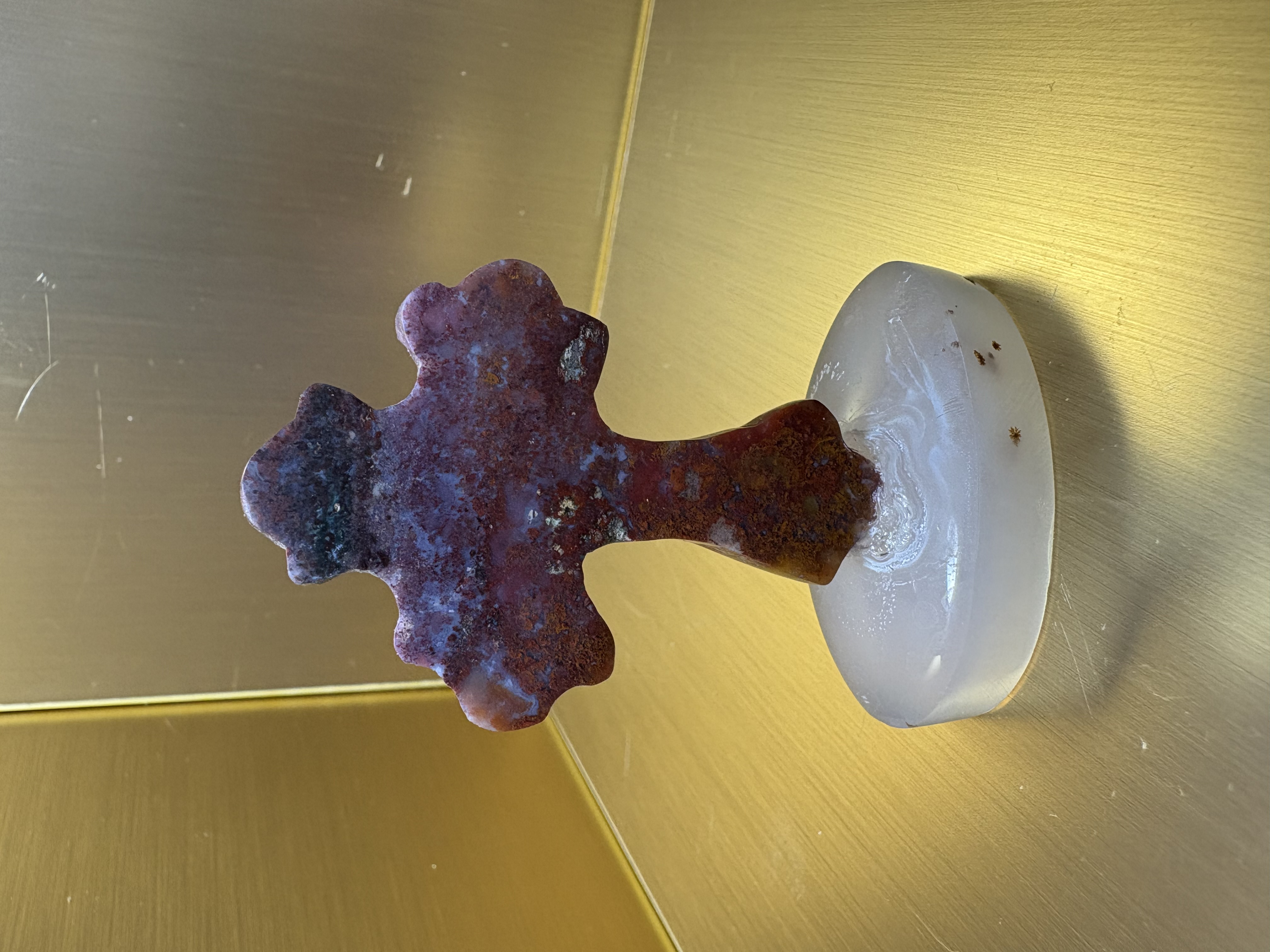 صلیب شجر منظره با پایه عقیق