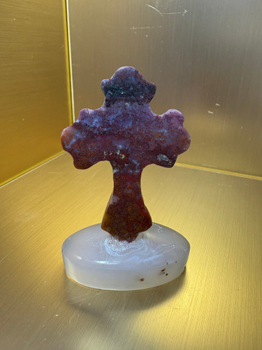 صلیب شجر منظره با پایه عقیق